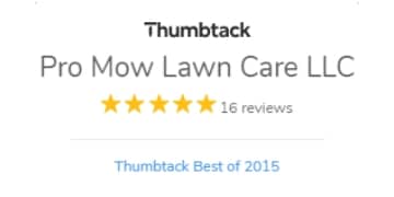 Image of Pro Mow's 5 star rating on Thumbtack